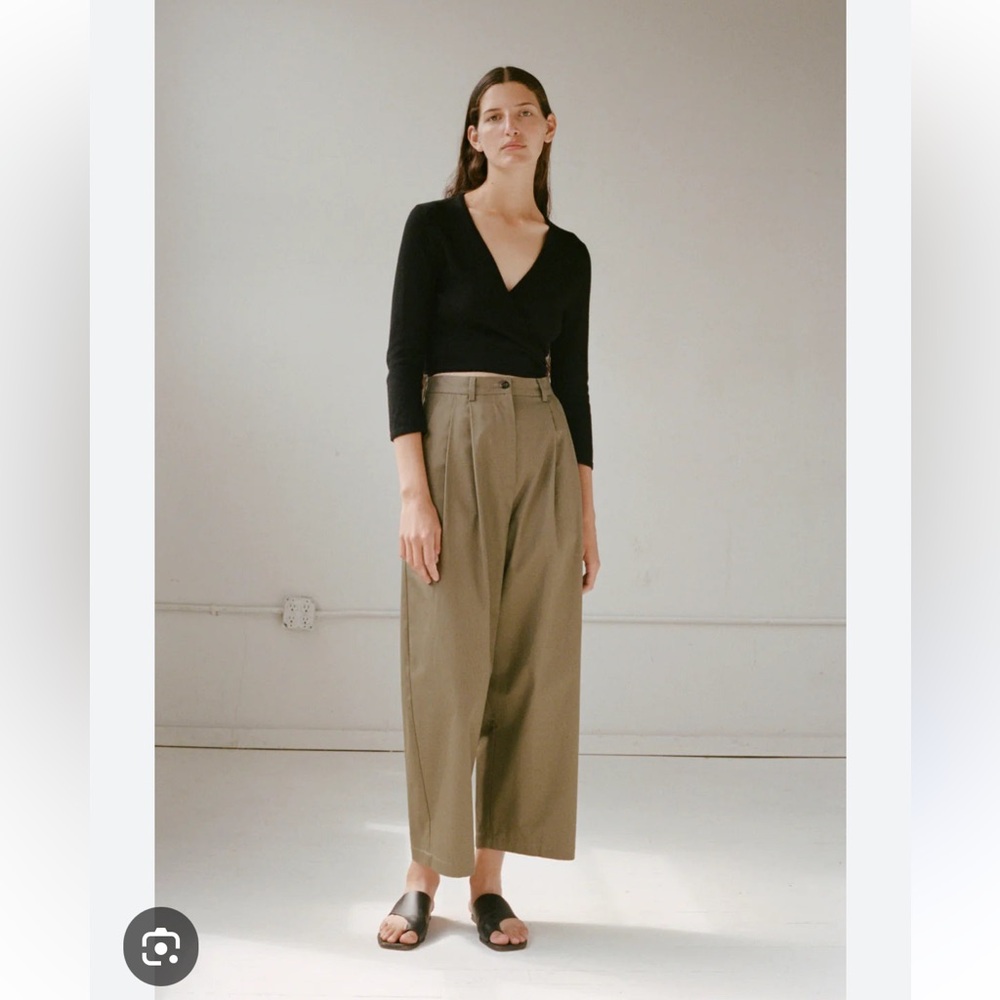 Shaina Mote linen boy trousers in putty size 6